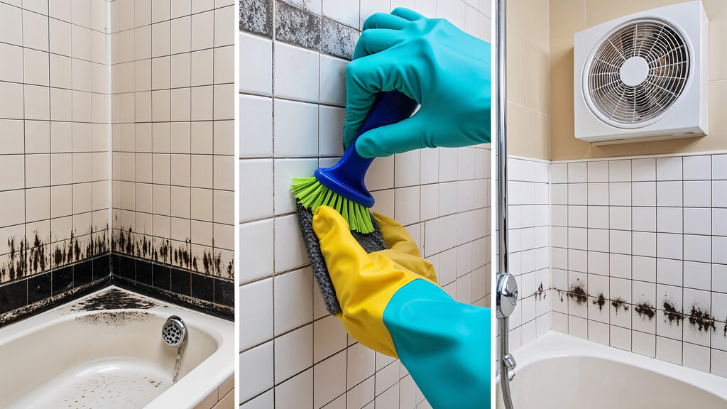 bathroom mold on tiles